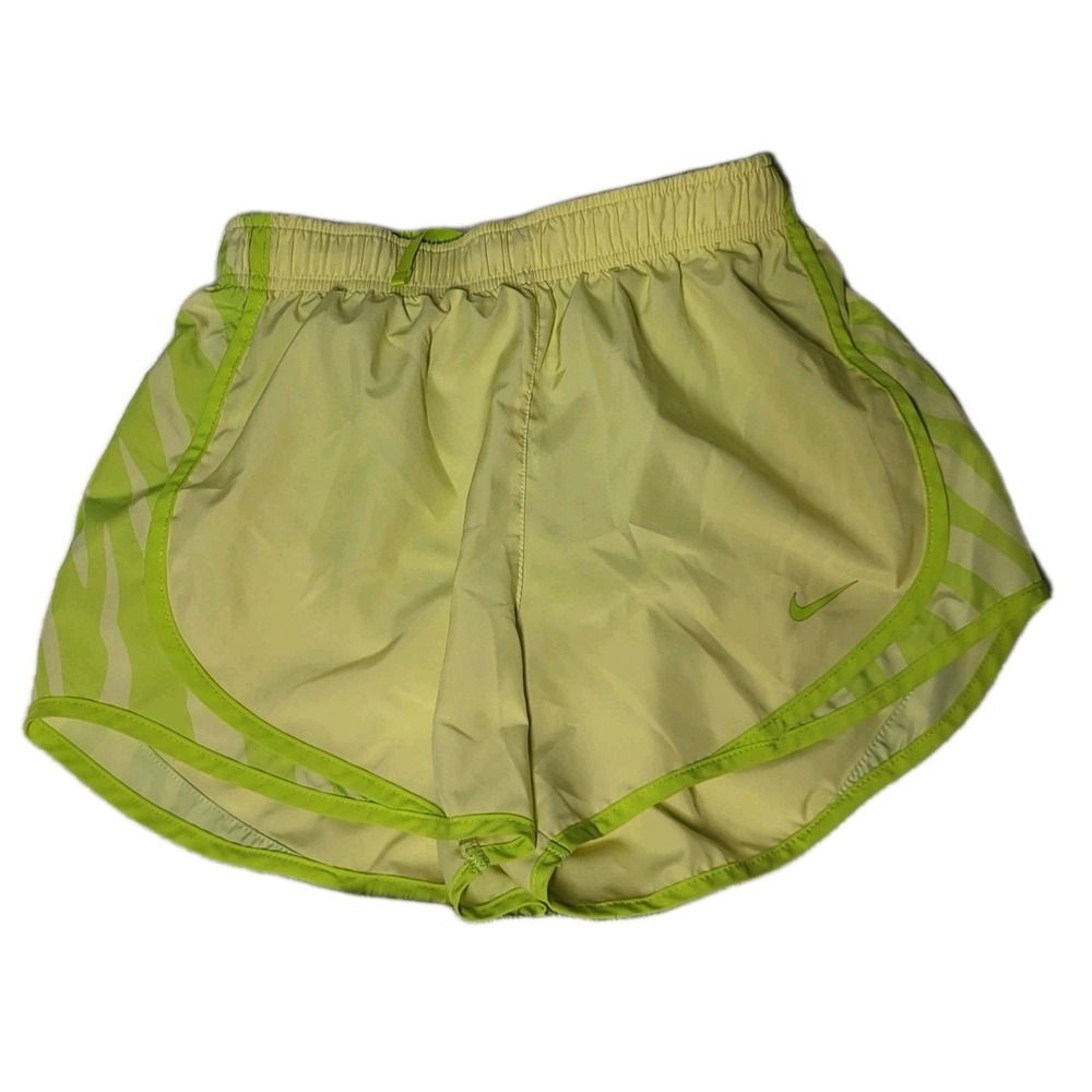 Nike Dri-Fit Shorts Womens Green Size XSMALL Lined Running Active
